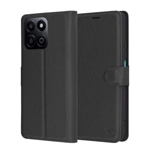 Obal na Honor X7c / 200 Smart, Techsuit, kožené folio, čierny