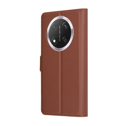 Puzdro na Honor X9c / Magic7 Lite, Techsuit, kožené folio, hnedé