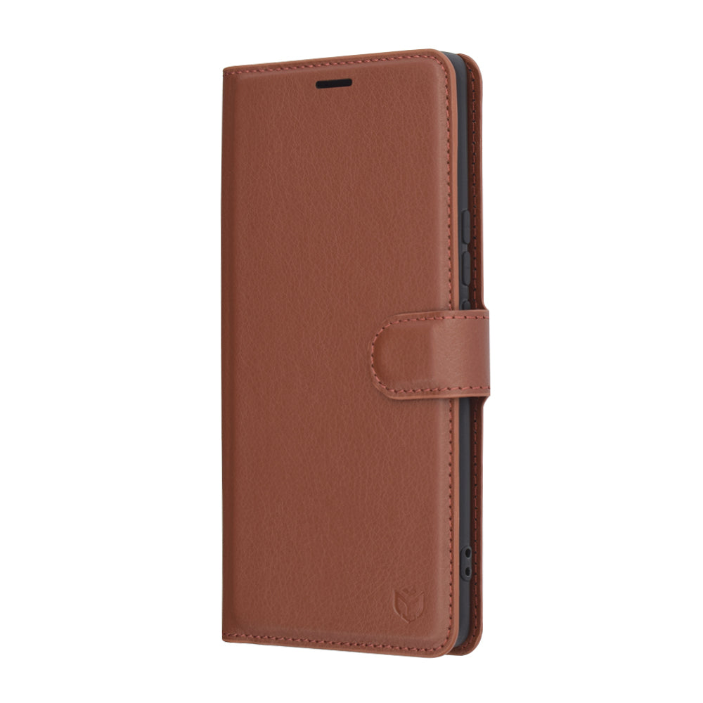 Puzdro na Honor X9c / Magic7 Lite, Techsuit, kožené folio, hnedé
