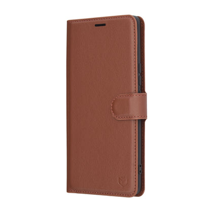 Puzdro na Honor X9c / Magic7 Lite, Techsuit, kožené folio, hnedé