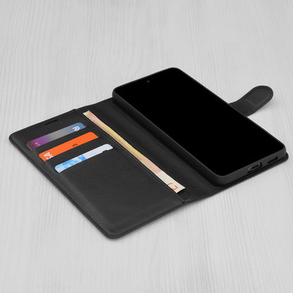 Puzdro na Honor X9c / Magic7 Lite, Techsuit, kožené folio, čierne