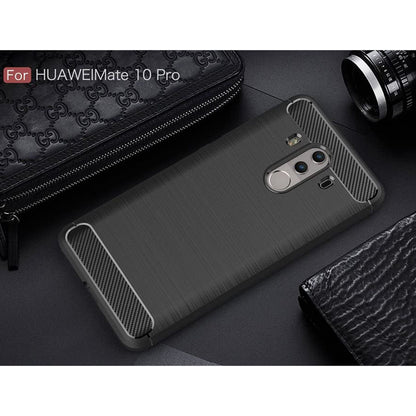 Puzdro pre Huawei Mate 10 Pro, Techsuit, Karbón, Čierne