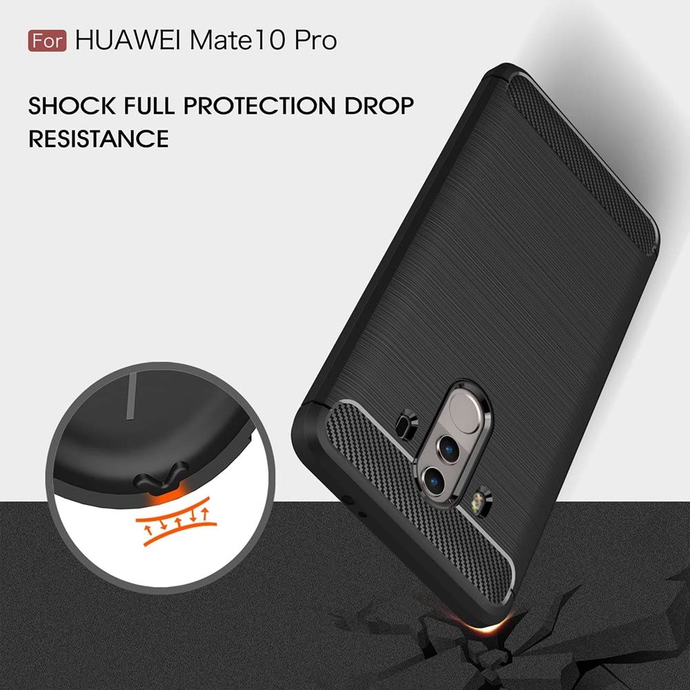 Puzdro pre Huawei Mate 10 Pro, Techsuit, Karbón, Čierne