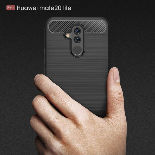 Puzdro pre Huawei Mate 20 Lite, Techsuit, Karbón, Čierne