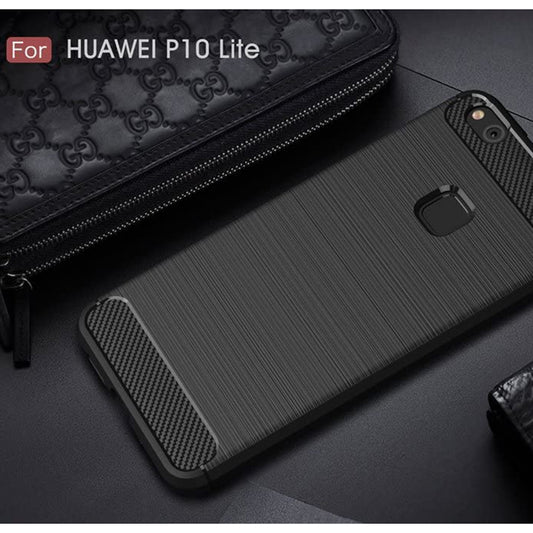 Puzdro pre Huawei P10 Lite, Techsuit, Karbón, Čierne