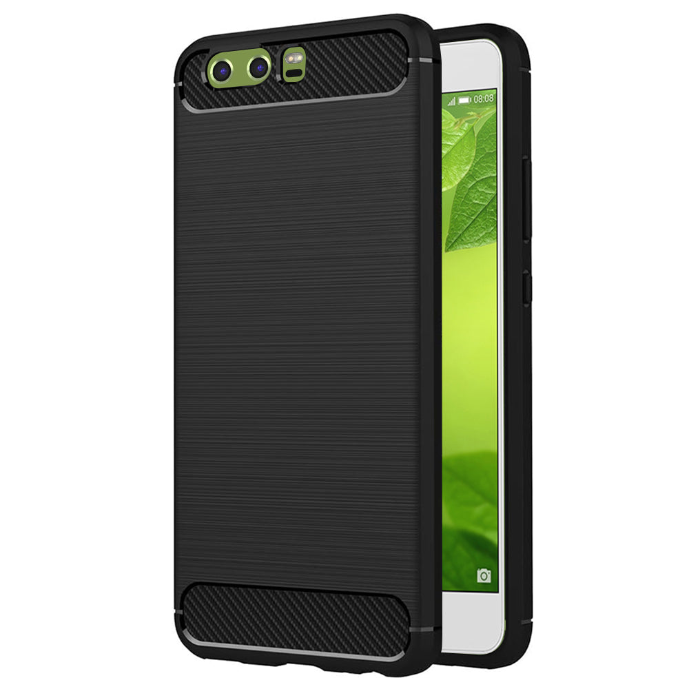 Puzdro pre Huawei P10, Techsuit, Carbon, Čierne