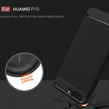 Puzdro pre Huawei P10, Techsuit, Carbon, Čierne