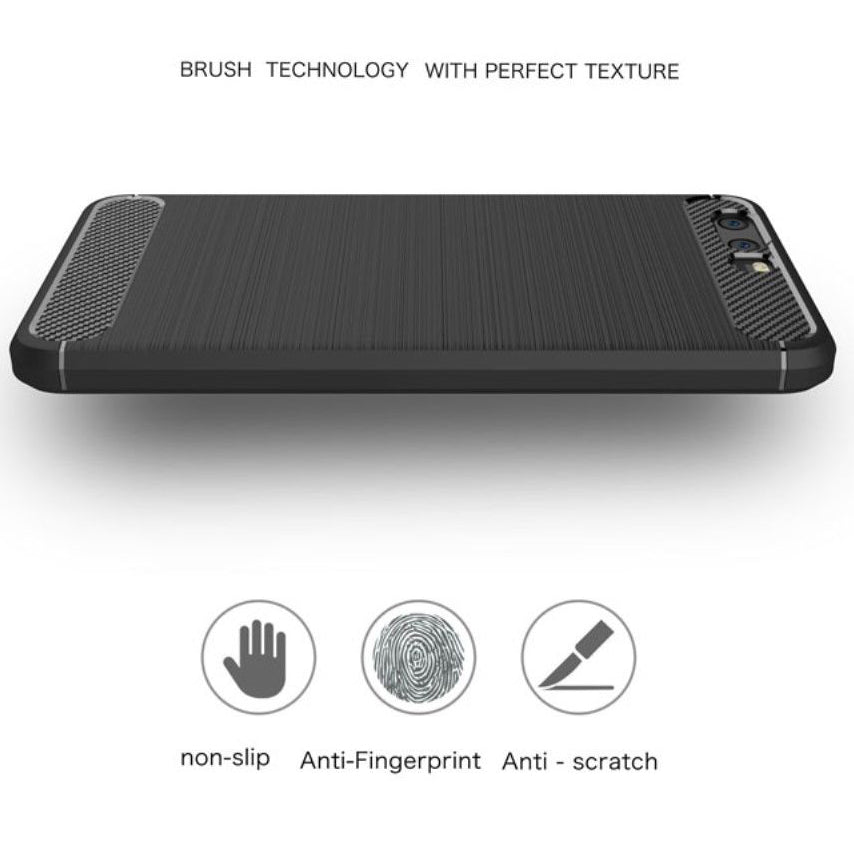 Puzdro pre Huawei P10, Techsuit, Carbon, Čierne
