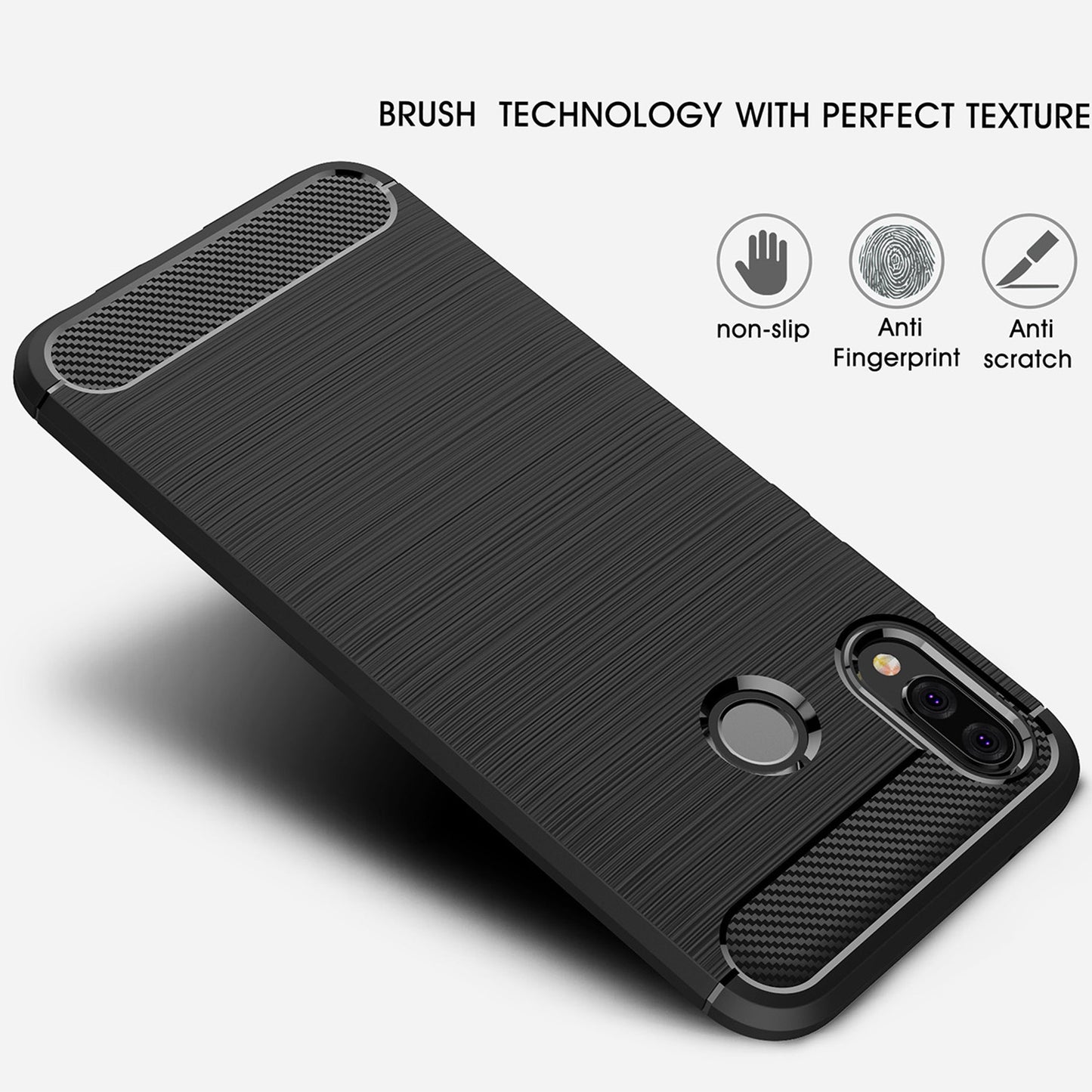 Obal na Huawei P20 Lite, Techsuit, Karbón, Čierny