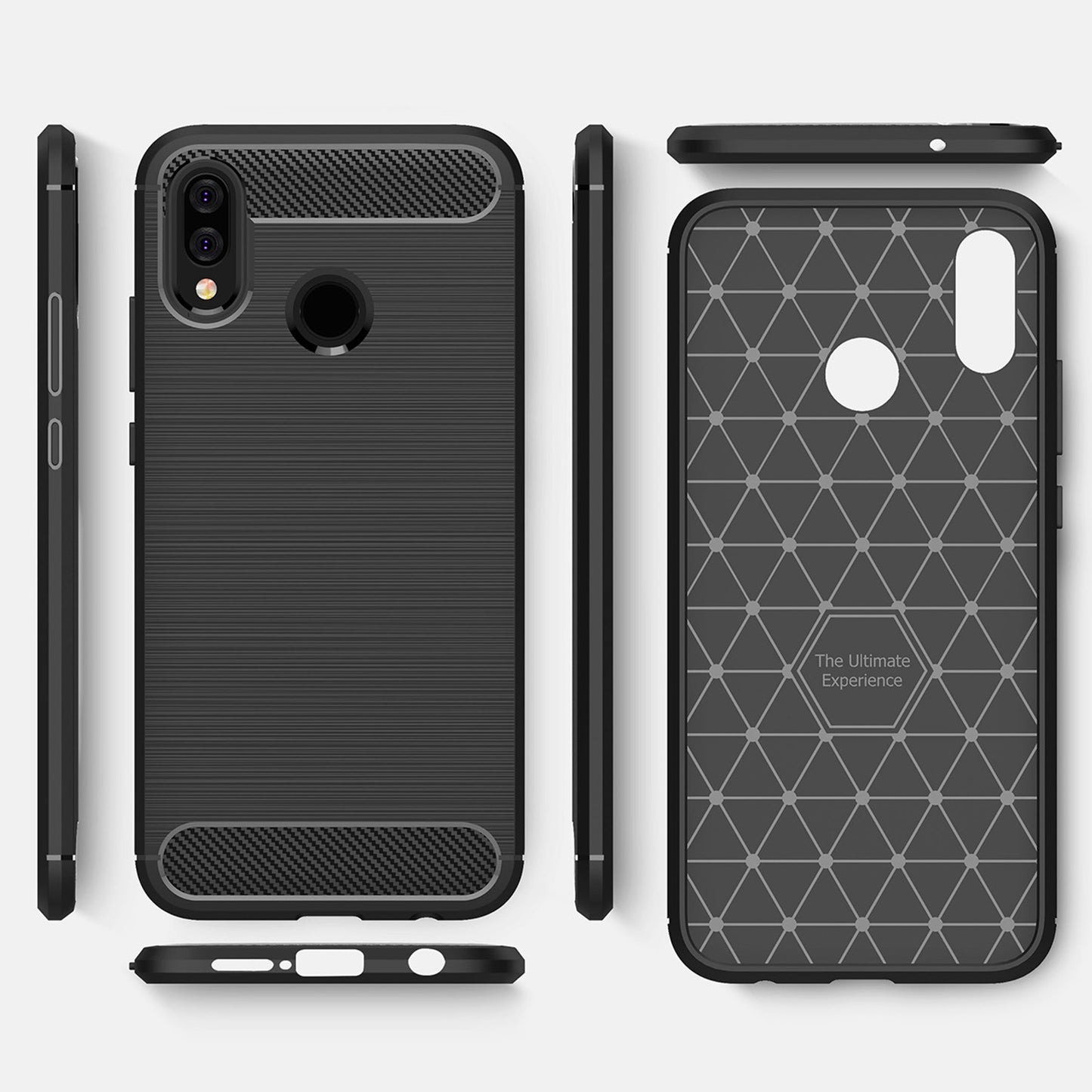 Obal na Huawei P20 Lite, Techsuit, Karbón, Čierny