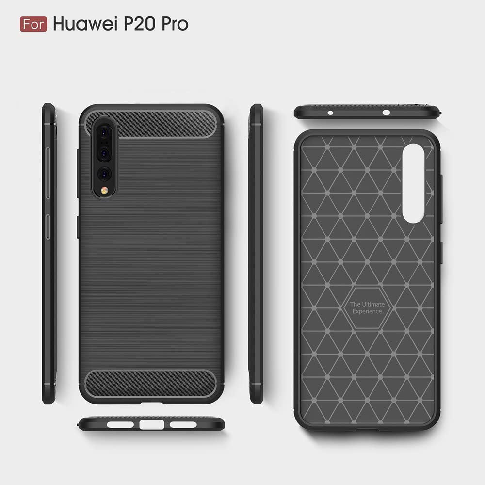 Obal na Huawei P20 Pro, Techsuit, Carbon, Čierny