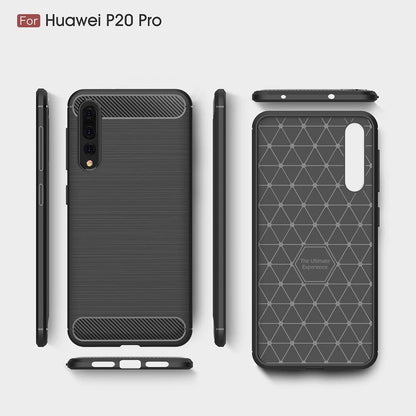Obal na Huawei P20 Pro, Techsuit, Carbon, Čierny