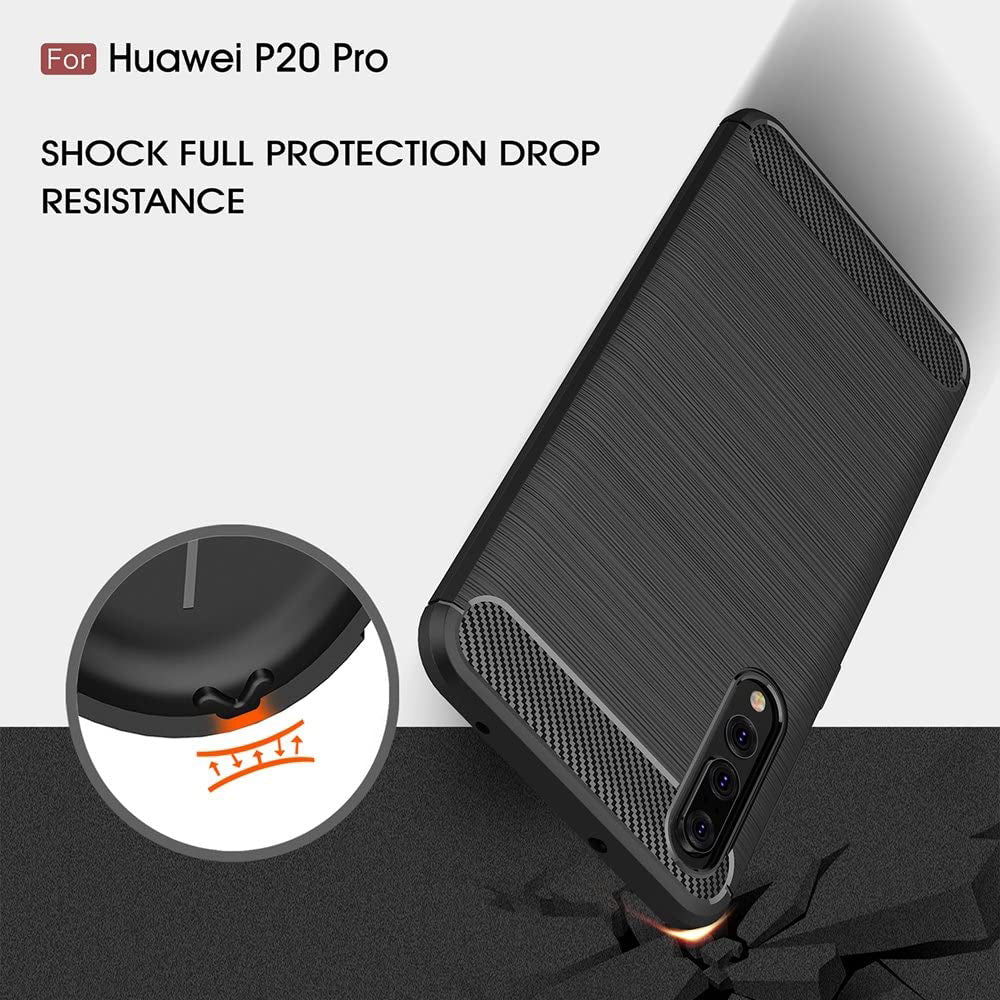 Obal na Huawei P20 Pro, Techsuit, Carbon, Čierny