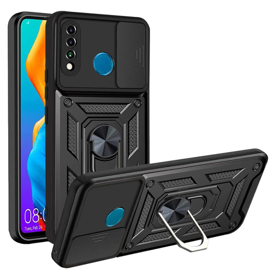 Puzdro pre Huawei P30 lite New Edition / P30 lite, Techsuit, CamShield, Čierne