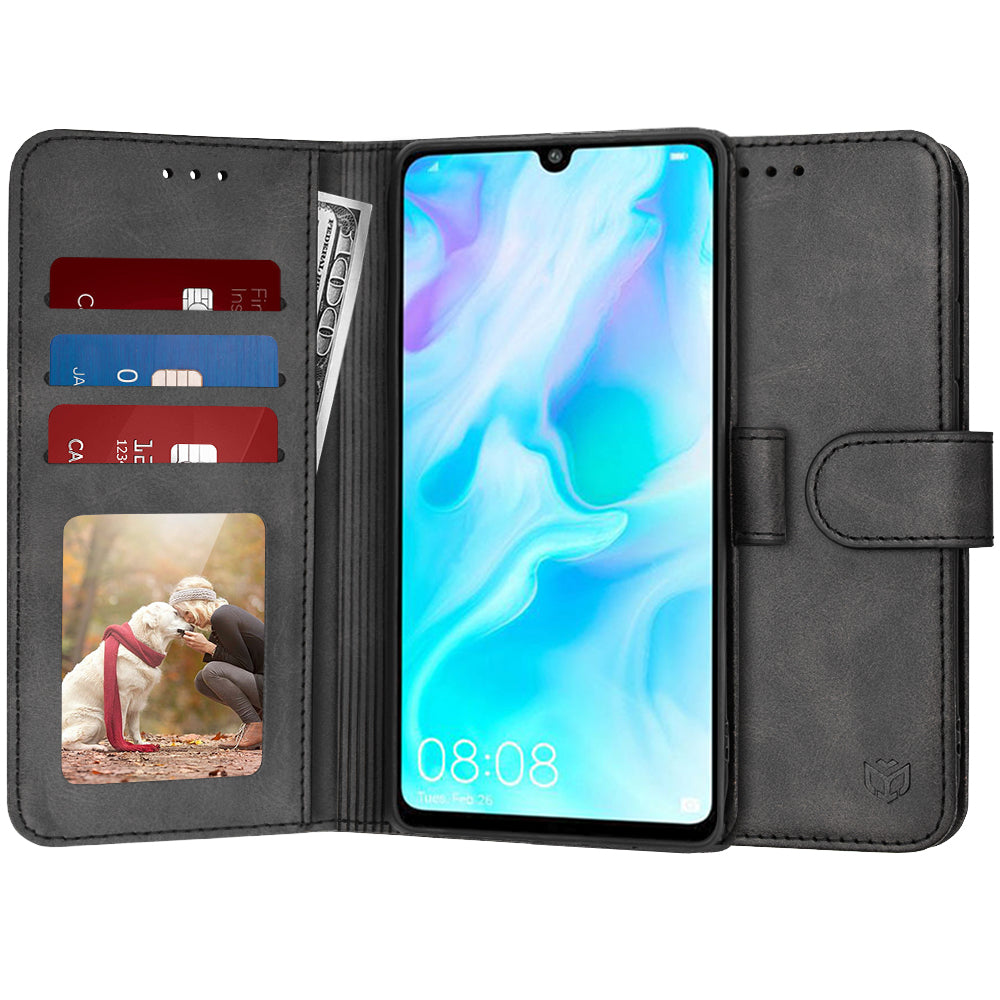 Obal na Huawei P30 lite New Edition / P30 lite, Techsuit, Diary Book, čierny