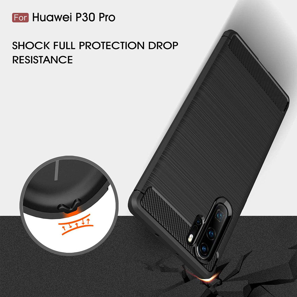 Obal na Huawei P30 Pro New Edition / P30 Pro, Techsuit, Karbón, Čierny
