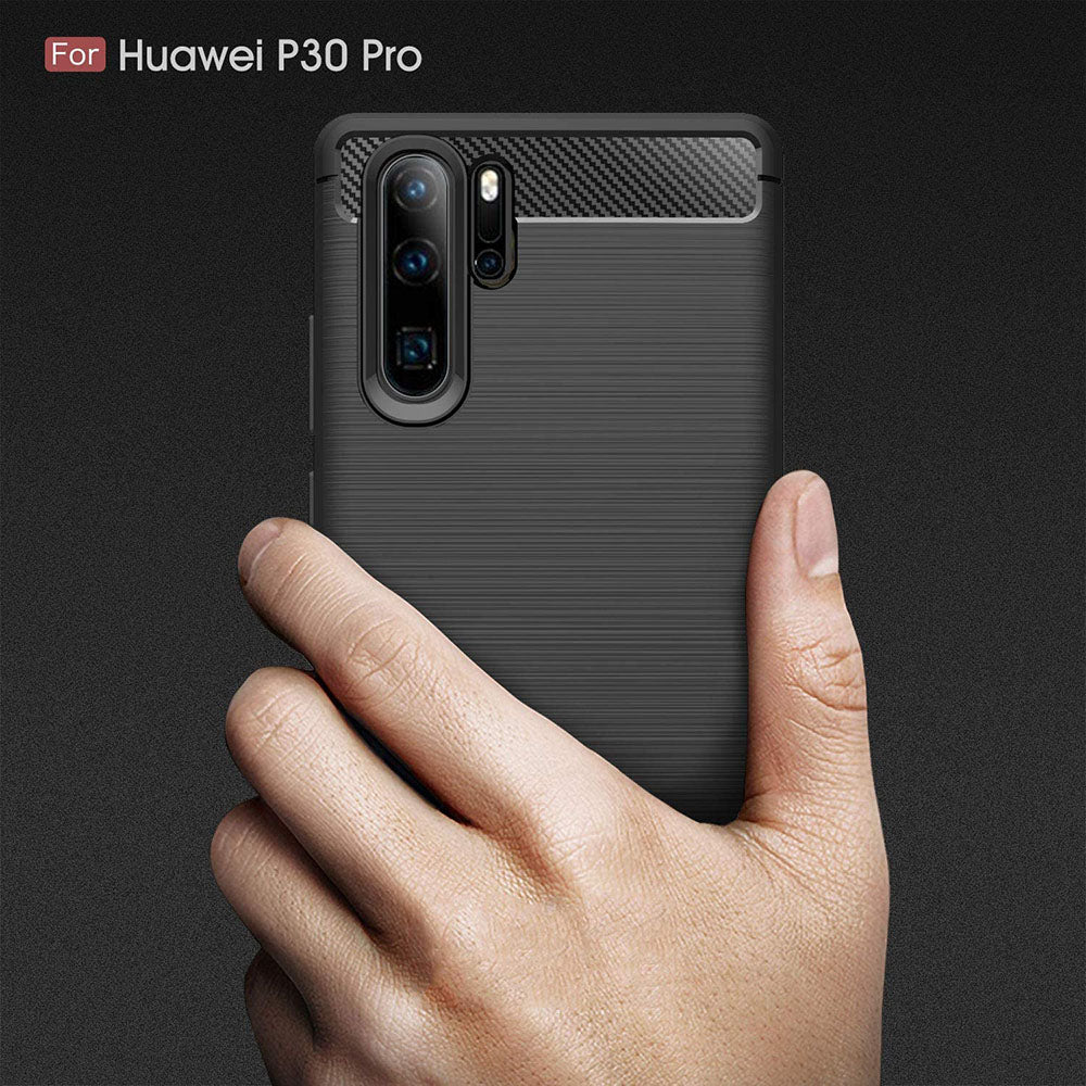 Obal na Huawei P30 Pro New Edition / P30 Pro, Techsuit, Karbón, Čierny