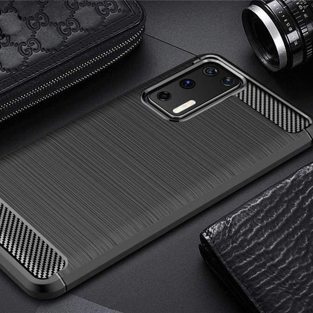 Obal na Huawei P40 Pro, Techsuit, Karbón, Čierny