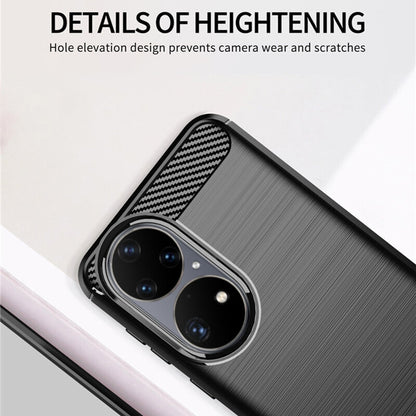 Obal na Huawei P50 Pro, Techsuit, Karbón, Čierny
