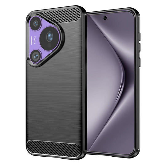 Obal na Huawei Pura 70 Pro, Techsuit, Karbón, Čierny