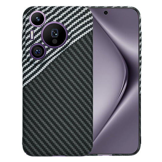 Puzdro pre Huawei Pura 70 Pro, Techsuit, Carbonite FiberShell, Čierna Sivá