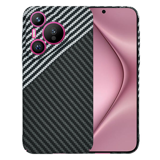 Puzdro pre Huawei Pura 70, Techsuit, Carbonite FiberShell, Čierno sivé
