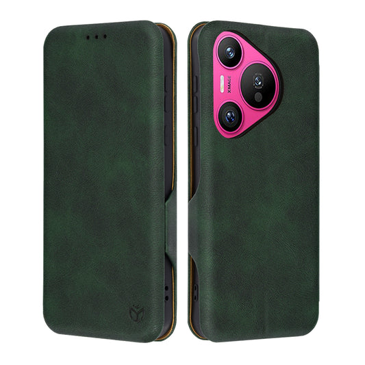 Obal na Huawei Pura 70, Techsuit, Safe Wallet Plus, zelený