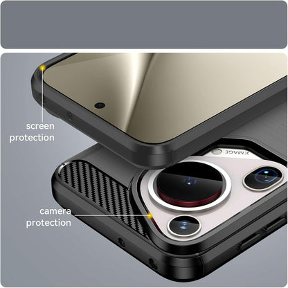 Puzdro pre Huawei Pura 70 Ultra, Techsuit, Karbón, Čierne