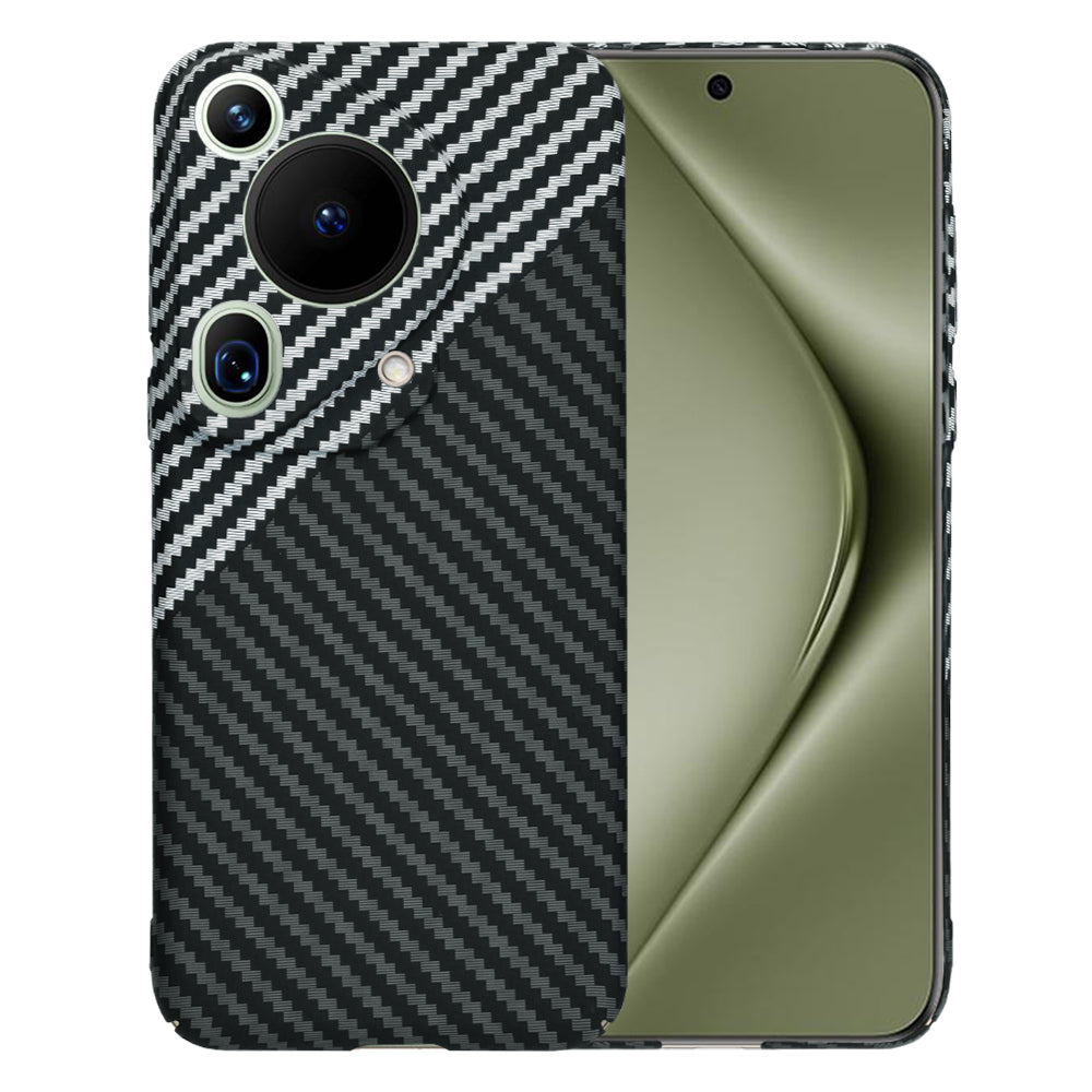 Puzdro pre Huawei Pura 70 Ultra, Techsuit, Carbonite FiberShell, Čierno Sivé