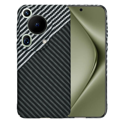 Puzdro pre Huawei Pura 70 Ultra, Techsuit, Carbonite FiberShell, Čierno Sivé