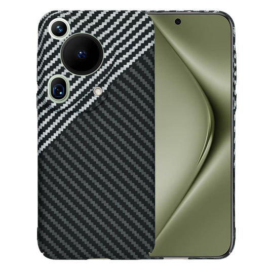 Puzdro pre Huawei Pura 70 Ultra, Techsuit, Carbonite FiberShell, Čierno Sivé