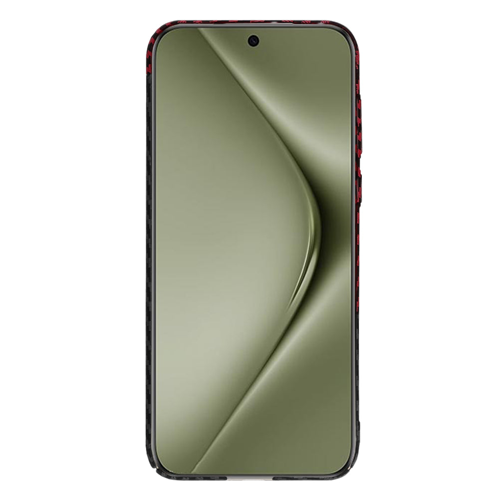 Puzdro pre Huawei Pura 70 Ultra, Techsuit, Carbonite FiberShell, Čierna Červená