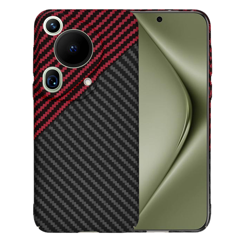 Puzdro pre Huawei Pura 70 Ultra, Techsuit, Carbonite FiberShell, Čierna Červená