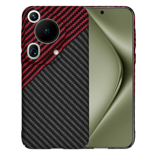 Puzdro pre Huawei Pura 70 Ultra, Techsuit, Carbonite FiberShell, Čierna Červená