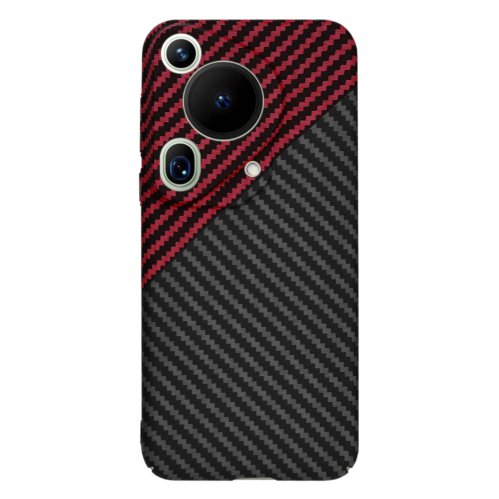 Puzdro pre Huawei Pura 70 Ultra, Techsuit, Carbonite FiberShell, Čierna Červená