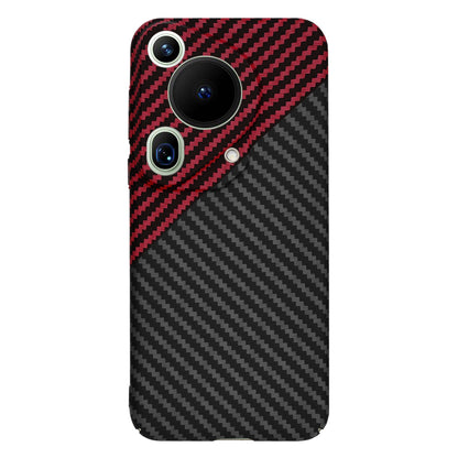 Puzdro pre Huawei Pura 70 Ultra, Techsuit, Carbonite FiberShell, Čierna Červená