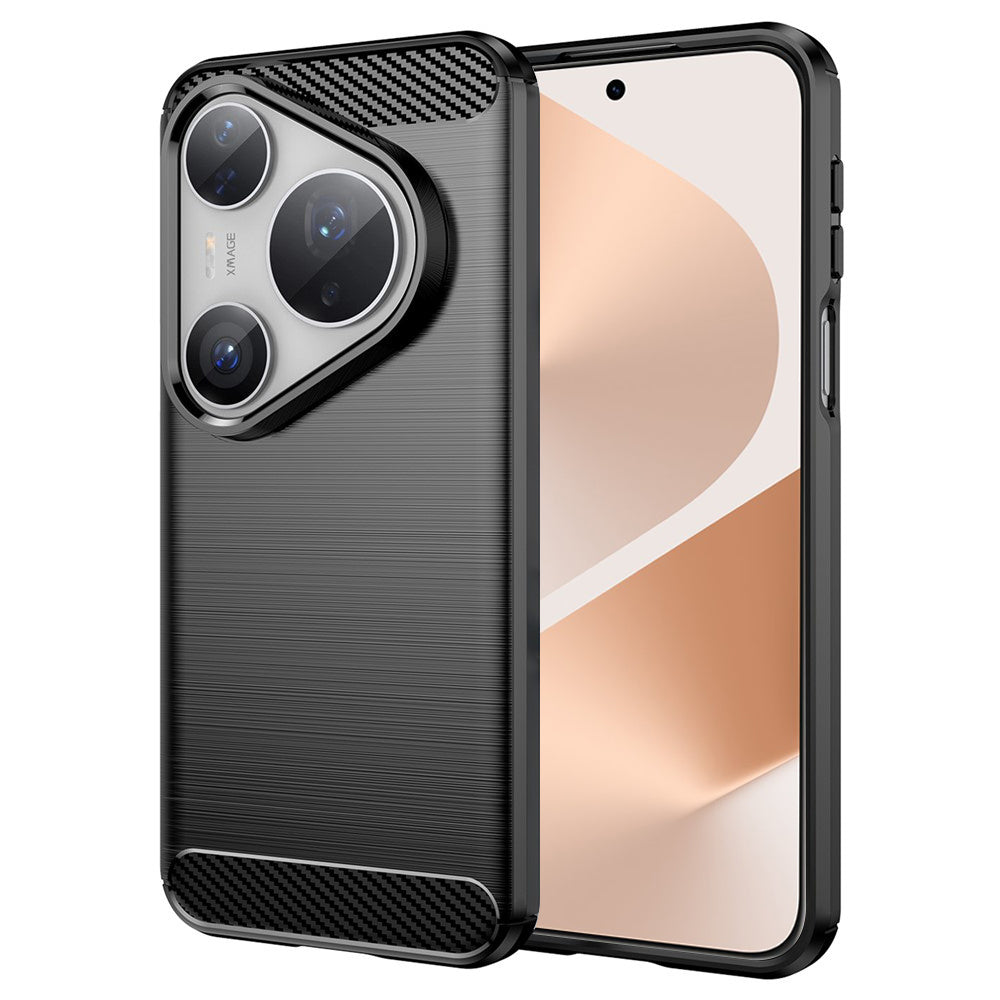 Obal na Huawei Pura 80 Pro / Pura 80 Ultra, Techsuit, Karbón, Čierny