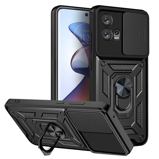 Puzdro pre Motorola Edge 30 Fusion, Techsuit, CamShield, Čierne