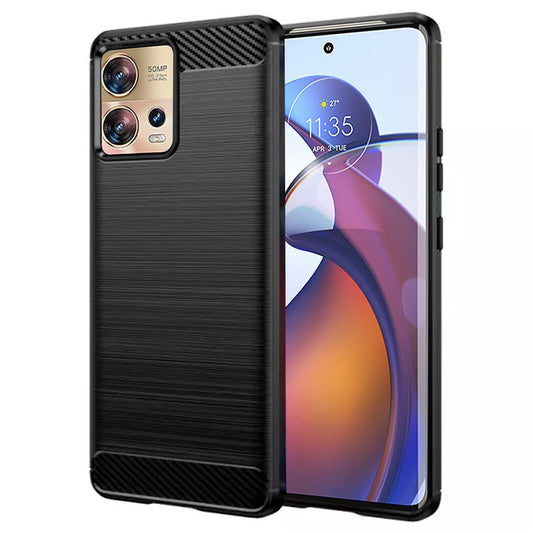 Obal na Motorola Edge 30 Fusion, Techsuit, Karbón, Čierny