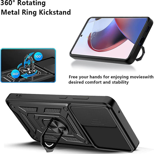 Puzdro pre Motorola Edge 30 Ultra, Techsuit, CamShield, Čierne