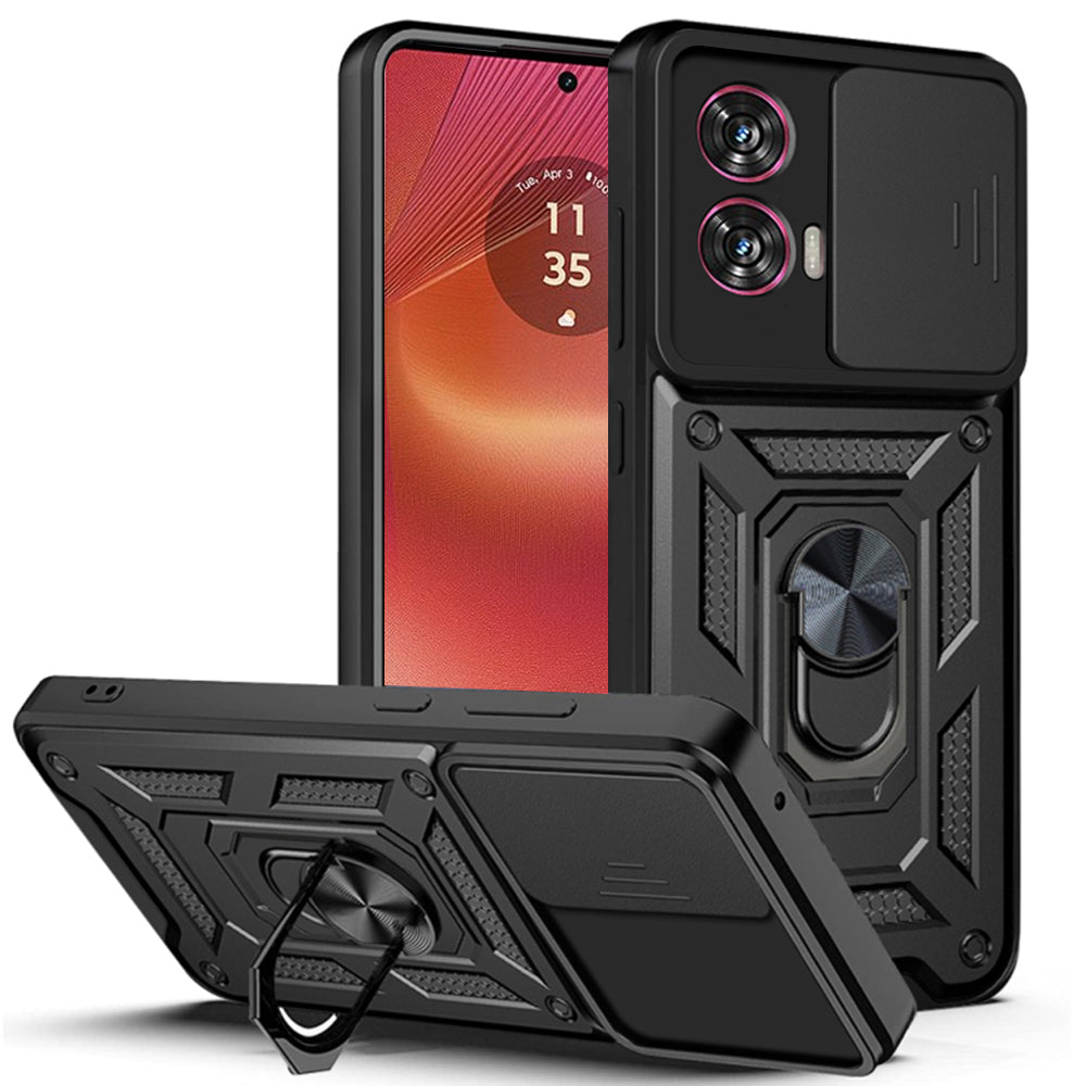 Puzdro pre Motorola Edge 50 Fusion, Techsuit, CamShield, Čierne