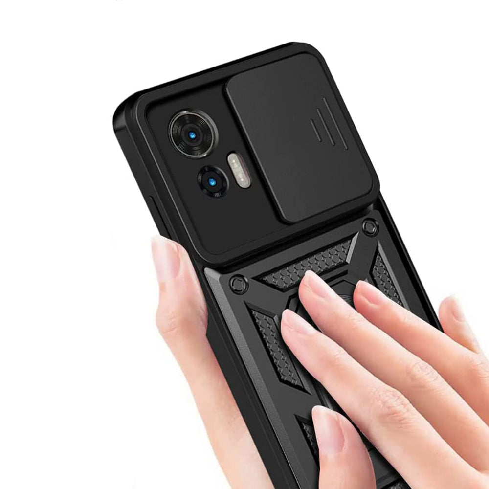 Puzdro pre Motorola Edge 50 Fusion, Techsuit, CamShield, Čierne