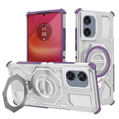 Puzdro pre Motorola Edge 50 Fusion, Techsuit, Carbon Shield Pro, Fialová