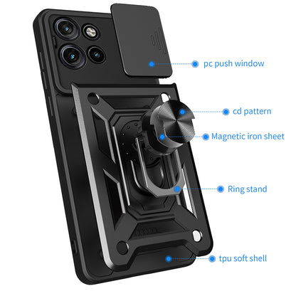 Puzdro pre Motorola Edge 50 Neo, Techsuit, CamShield, Čierne