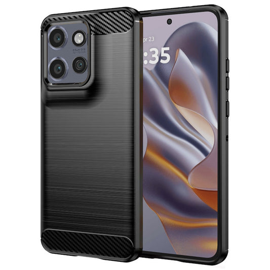 Obal na Motorola Edge 50 Neo, Techsuit, Karbón, Čierny