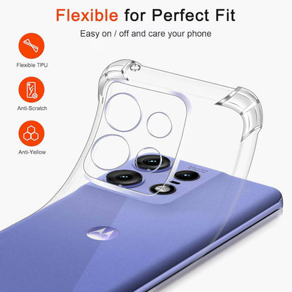 Obal na Motorola Edge 50 Neo, Techsuit, nárazuvzdorný priehľadný, transparentný
