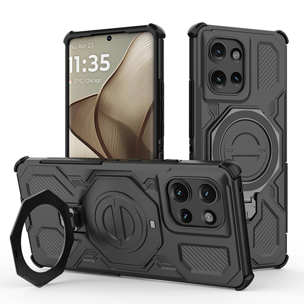 Puzdro pre Motorola Edge 50, Techsuit, Carbon Shield Pro, Čierna