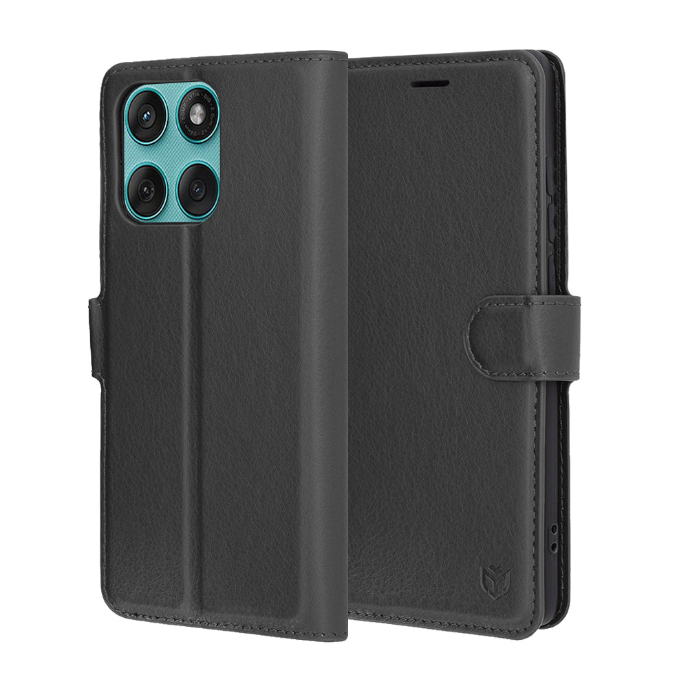 Puzdro pre Motorola Edge 60 Fusion / Edge 60, Techsuit, kožené folio, čierne