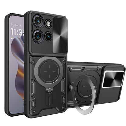 Puzdro pre Motorola Edge 60 Neo / Edge 50 Neo, Techsuit, CamGuard Pro, Čierne