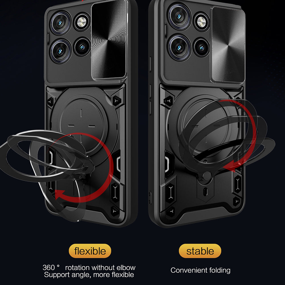 Puzdro pre Motorola Edge 60 Neo / Edge 50 Neo, Techsuit, CamGuard Pro, Čierne